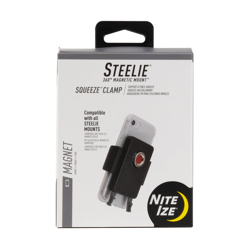 Nite Ize  Squeeze  Black/Gray  Phone Mount Clamp  For MagSafe Phones, Cases and Wireless Chargers