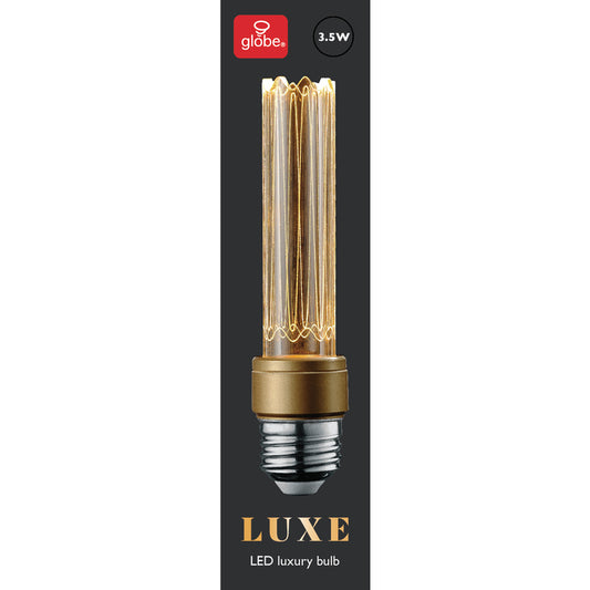 Globe Electric Luxe Tube E26 (Medium) Filament LED Bulb Warm White 40 Watt Equivalence 1 pk