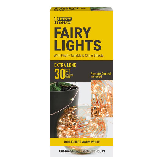 Feit LED Fairy String Lights Warm White 30 ft. 100 lights