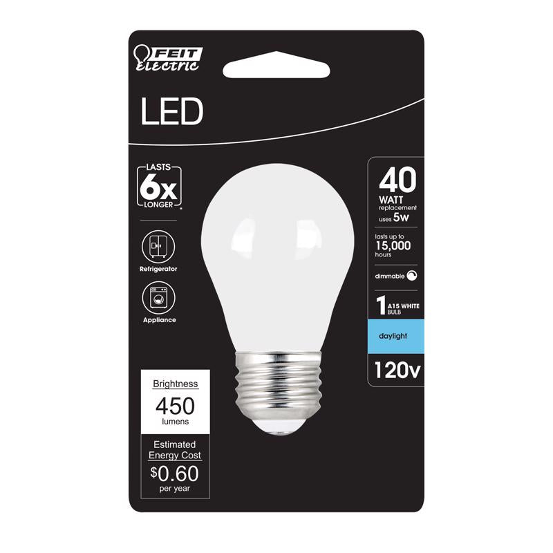 Feit A15 E26 (Medium) Filament LED Bulb Daylight 40 Watt Equivalence 1 pk