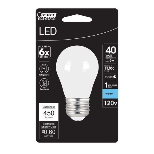 Feit A15 E26 (Medium) Filament LED Bulb Daylight 40 Watt Equivalence 1 pk