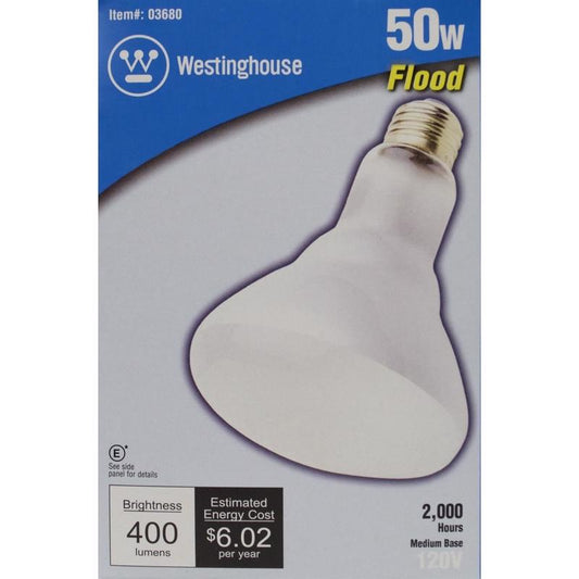 Westinghouse 50 W BR30 Floodlight Incandescent Bulb E26 (Medium) White 1 pk