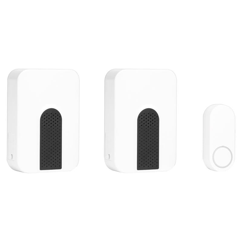 Heath Zenith Black/White Plastic Wireless Doorbell Kit