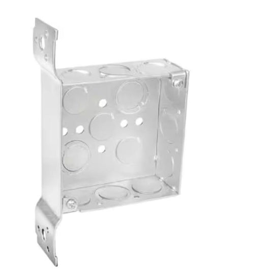 Southwire New and Old Work 21 cu in Square Galvanized Steel Electrical Box Silver