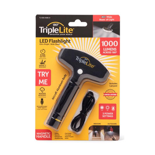 TripleLite 1000 lm Black LED Flashlight TR 18650 Battery