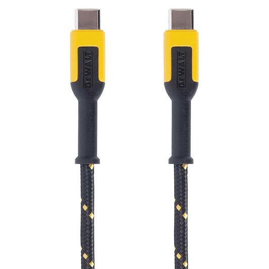 DeWalt Type C to Type C Cable 10 ft. Black/Yellow