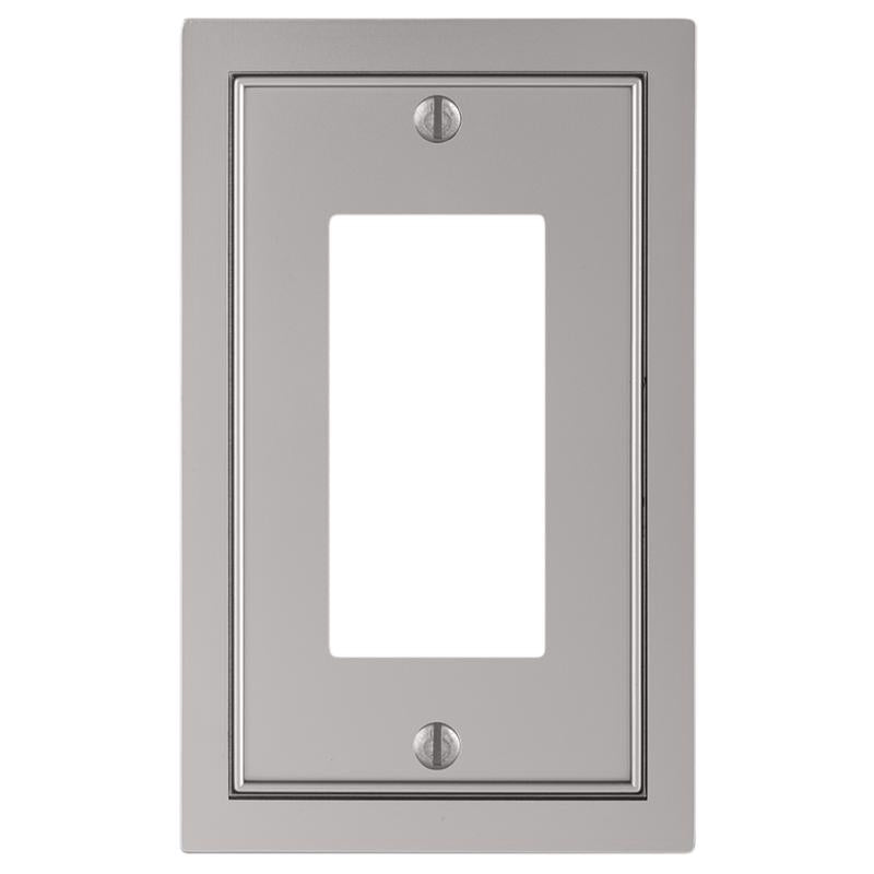 Amerelle Traditional Satin Nickel Silver Zinc Wall Plate 1 pk