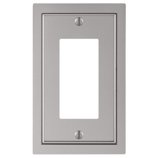 Amerelle Traditional Satin Nickel Silver Zinc Wall Plate 1 pk