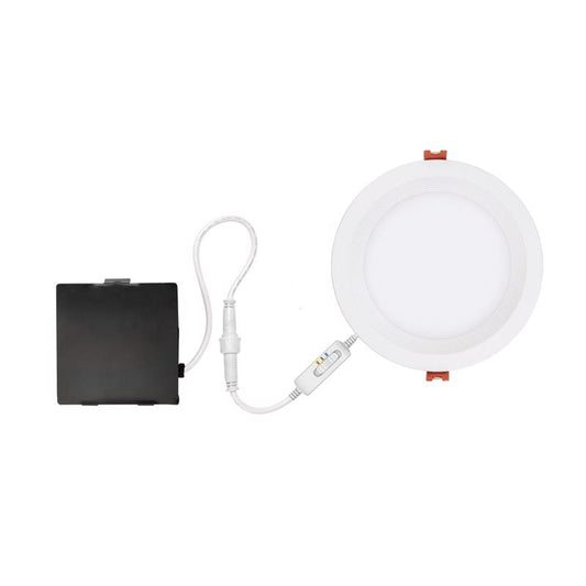 Globe Electric Satin White 4 in. W Plastic LED Canless Recessed Downlight 9 W