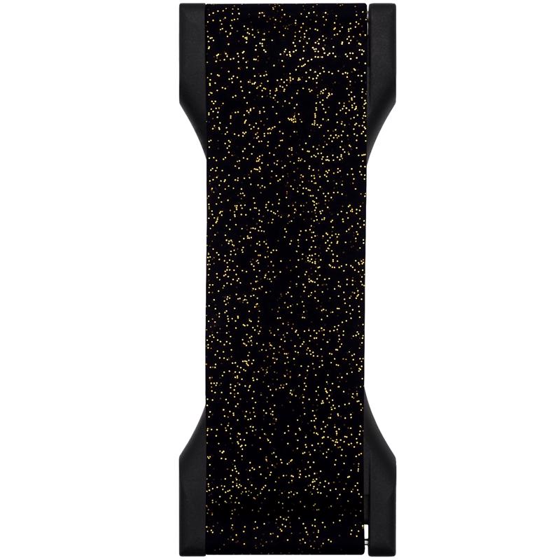 LoveHandle PRO Black Gold Onyx Glitter Cell Phone Grip For All Smartphones