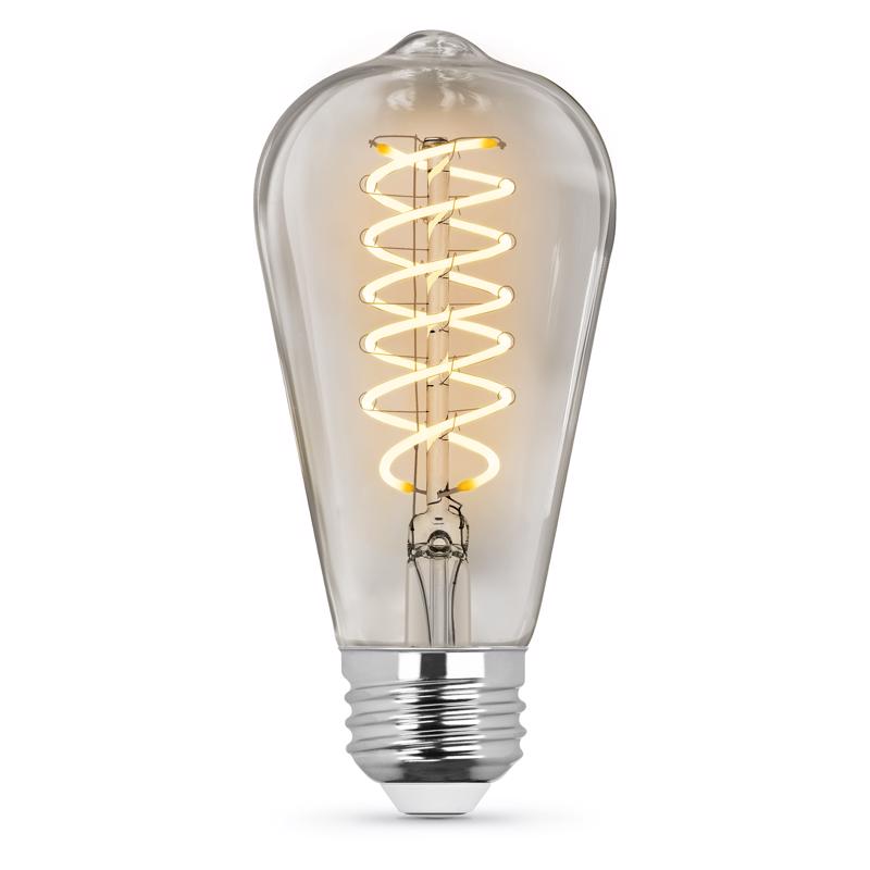 Feit ST19 E26 (Medium) Filament LED Bulb Soft White 60 Watt Equivalence 1 pk