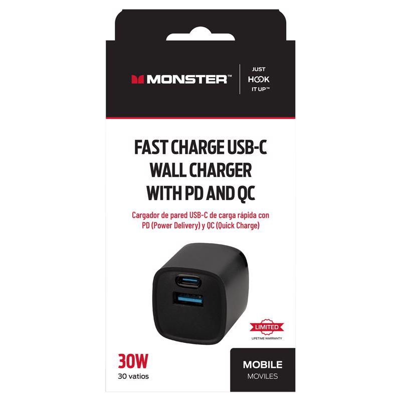 Monster Just Hook It Up 2 Port USB A/C Wall Charger 1 pk