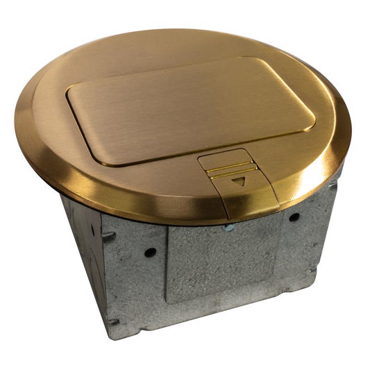 Southwire New and Old Work Round Steel Floor Box Kit Bronze