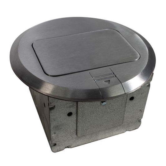 Southwire New and Old Work Round Steel Floor Box Kit Black