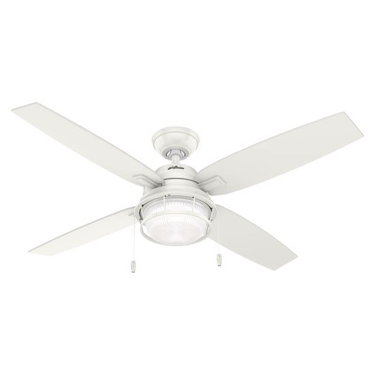 Hunter Fan Ocala 52 in. Bronze White LED Indoor and Outdoor Ceiling Fan