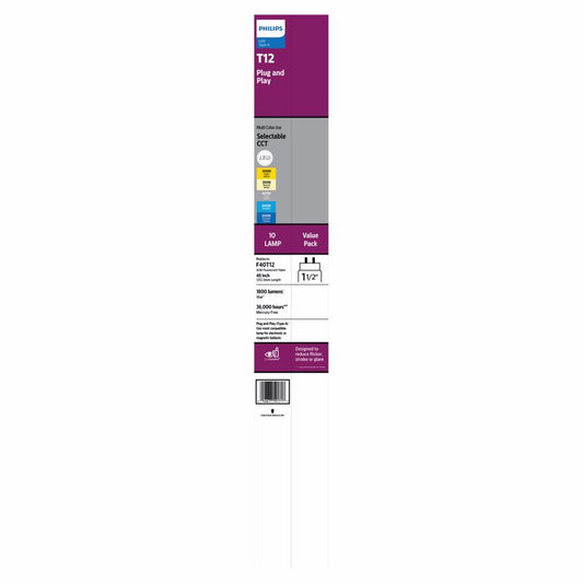 Philips LED Multi-CCT 48 in. G13 T8 Linear Light Bulb 40 Watt Equivalence 10 pk