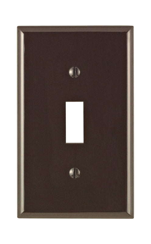 Leviton Brown 1 gang Nylon Toggle Wall Plate 1 pk