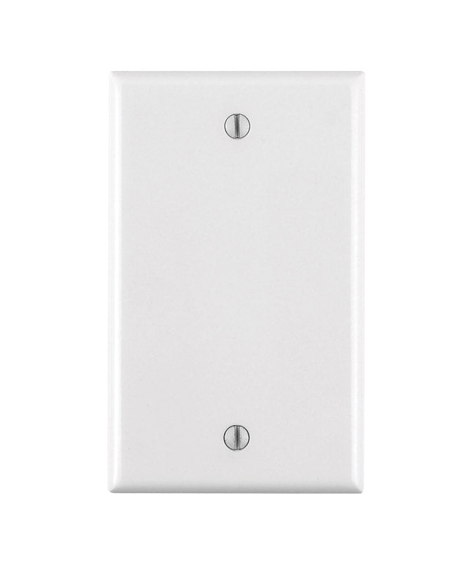 Leviton Smooth White 1 gang Nylon Blank Wall Plate 1 pk