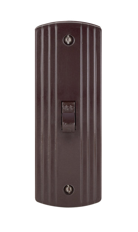 Leviton 10 amps Single Pole Toggle Switch Brown 1 pk