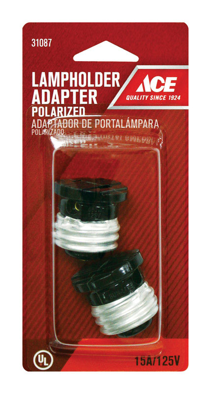 Ace Polarized 1 outlets Polarized Socket Adapter 2 pk