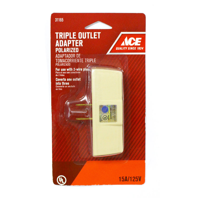 Ace Polarized 3 outlets Adapter 1 pk
