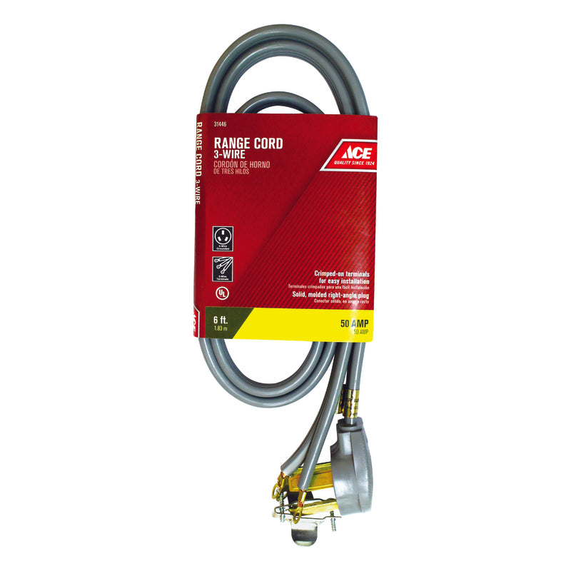 Ace 6/2, 8/1 SRDT 6 ft. L Range Cord 3 Wire