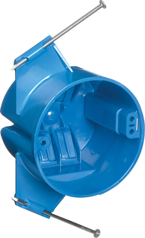 Carlon 18 cu in Round Polycarbonate 1 gang Electrical Ceiling Box Blue