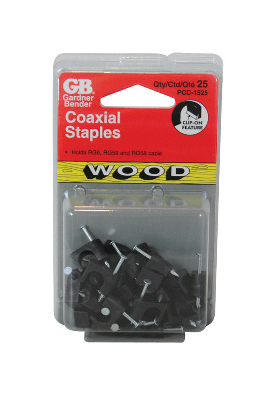 Gardner Bender 1/4 in. W Plastic Insulated Coaxial Staple 1 pk