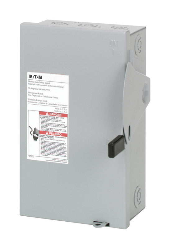 Eaton Cutler-Hammer 30 amps Fusible 2-Pole Fuse Safety Switch