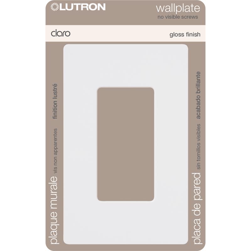 Lutron Claro White 1 gang Plastic Wall Plate 1 pk