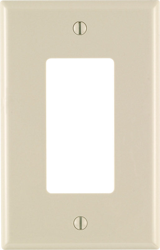 Leviton Light Almond 1 gang Nylon Decorator Wall Plate 1 pk