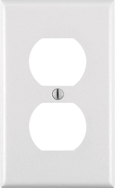 Leviton White 1 gang Thermoset Plastic Duplex Wall Plate 1 pk