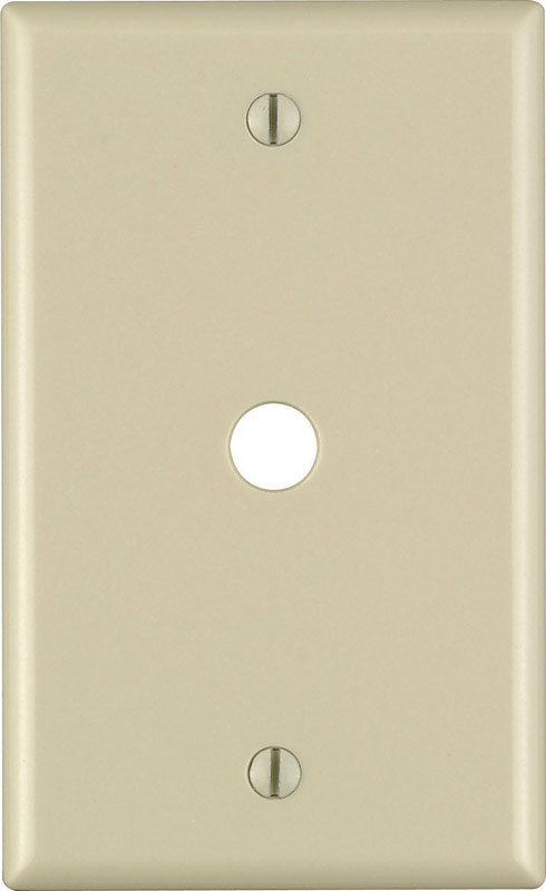 Leviton Ivory 1 gang Thermoset Plastic Cable/Telco Wall Plate 1 pk