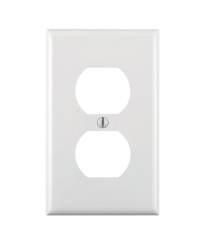 Leviton White 1 gang Thermoplastic Nylon Duplex Wall Plate 1 pk