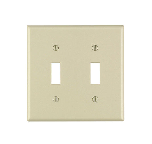 Leviton Ivory 2 gang Nylon Toggle Wall Plate 1 pk