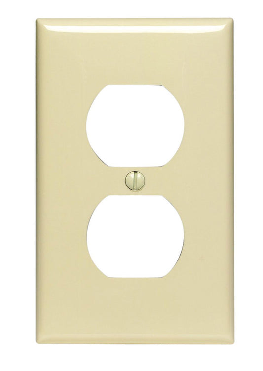 Leviton Ivory 1 gang Nylon Duplex Wall Plate 1 pk