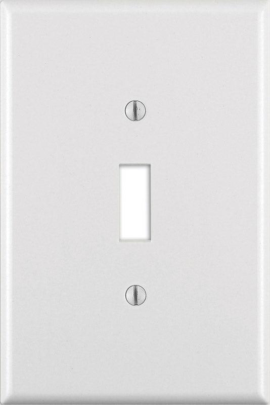 Leviton White 1 gang Thermoset Plastic Toggle Wall Plate 1 pk