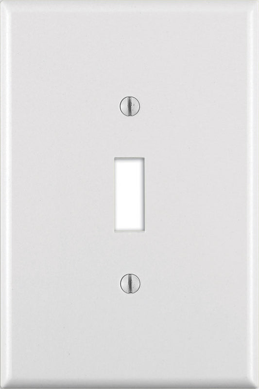 Leviton White 1 gang Thermoset Plastic Toggle Wall Plate 1 pk