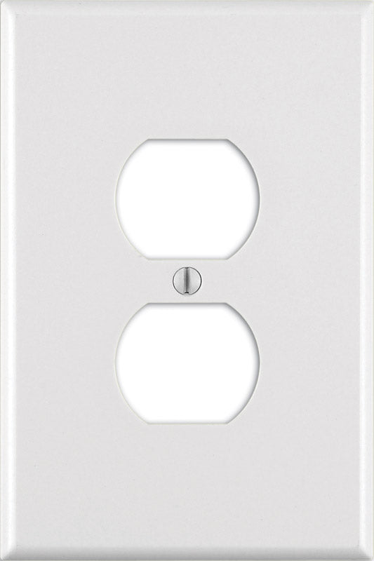 Leviton White 1 gang Thermoset Plastic Duplex Wall Plate 1 pk