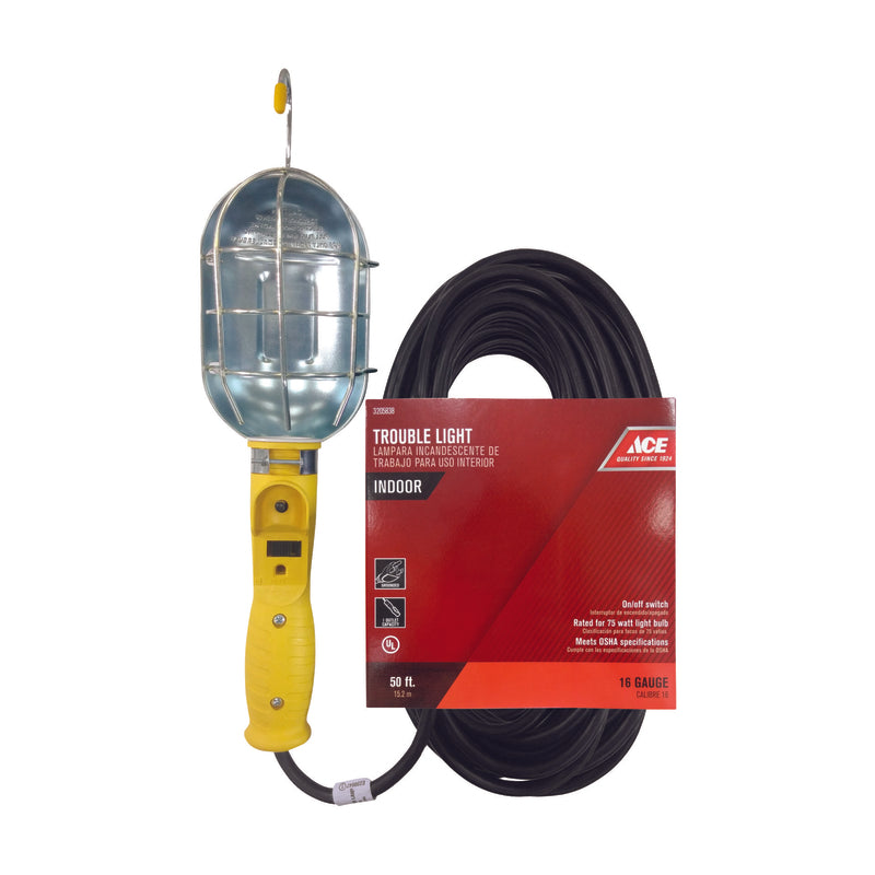 Ace 75 W 50 ft. 16/3 SJT Incandescent Trouble Light