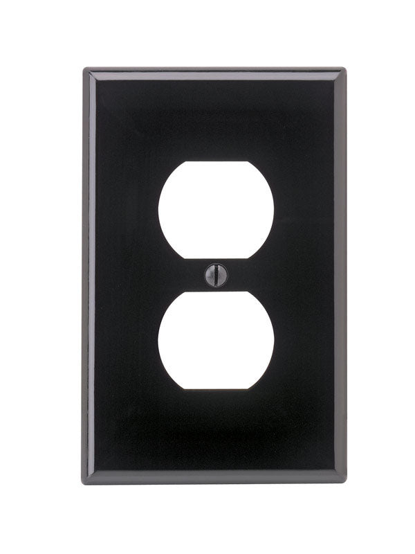 Leviton Black 1 gang Nylon Duplex Wall Plate 1 pk