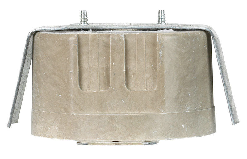 Allied Moulded FiberglasBox Old Work 14 cu in Round Fiberglass 1 gang Outlet Box Beige