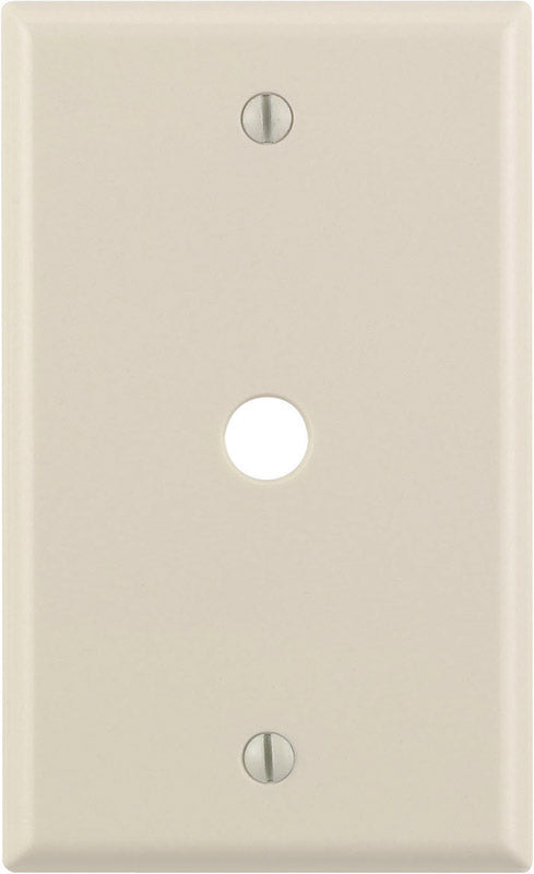 Leviton Almond 1 gang Thermoset Plastic Cable/Telco Wall Plate 1 pk