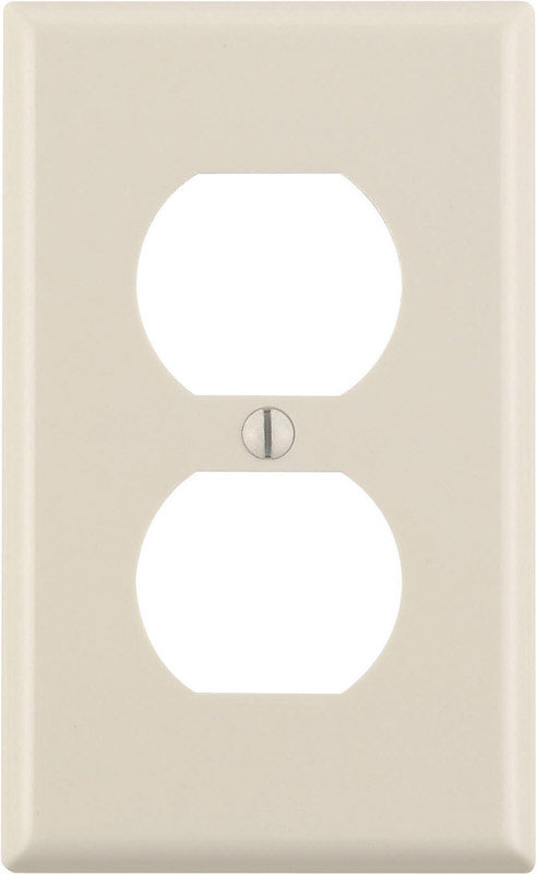 Leviton Almond 1 gang Thermoset Plastic Duplex Wall Plate 1 pk