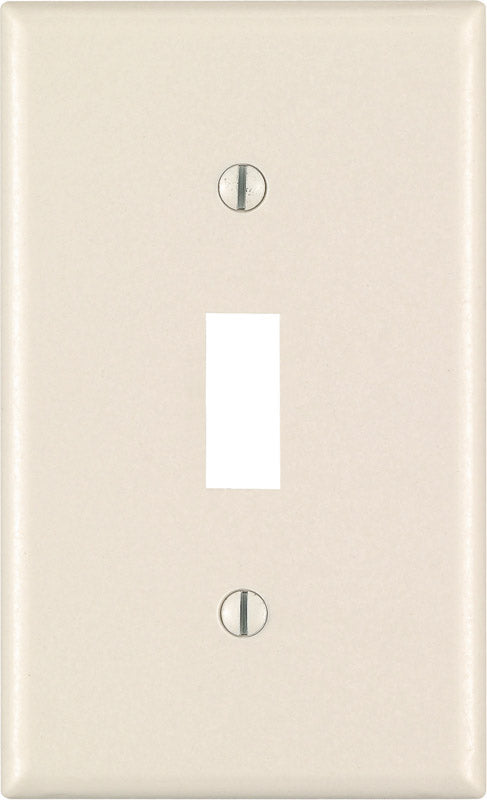 Leviton Light Almond 1 gang Thermoset Plastic Toggle Wall Plate 1 pk