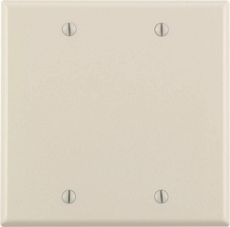 Leviton Almond 2 gang Thermoset Plastic Blank Wall Plate 1 pk