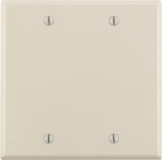 Leviton Almond 2 gang Thermoset Plastic Blank Wall Plate 1 pk