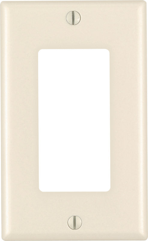Leviton Decora Almond 1 gang Thermoset Plastic Decorator Wall Plate 1 pk