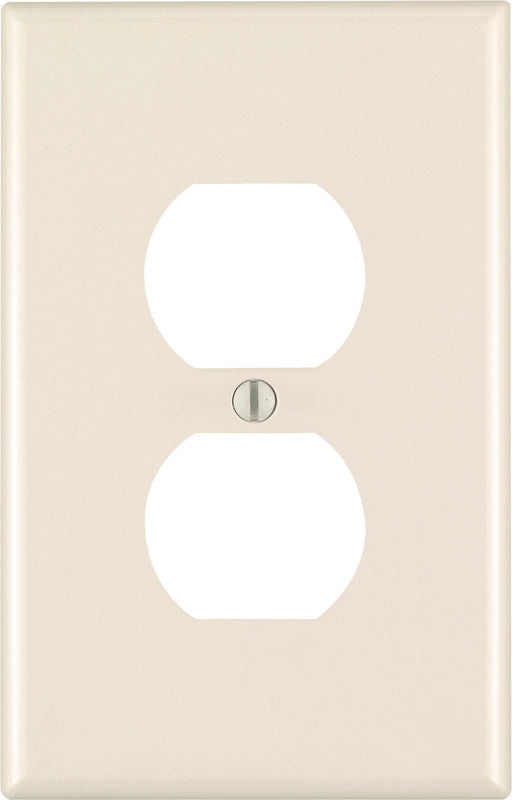 Leviton Almond 1 gang Nylon Duplex Wall Plate 1 pk