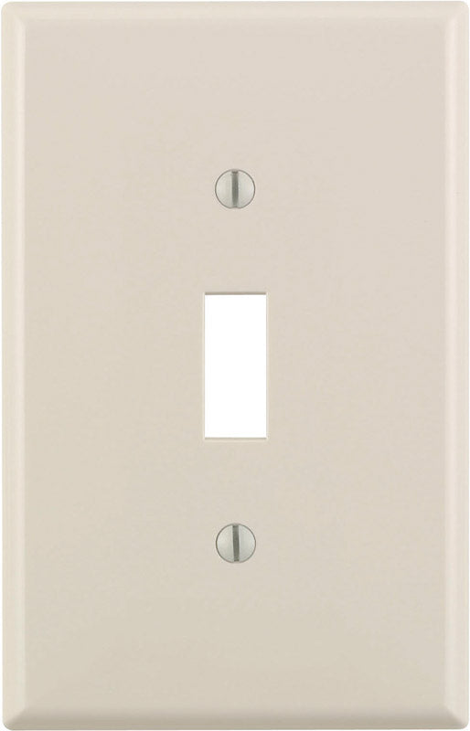 Leviton Almond 1 gang Nylon Toggle Wall Plate 1 pk